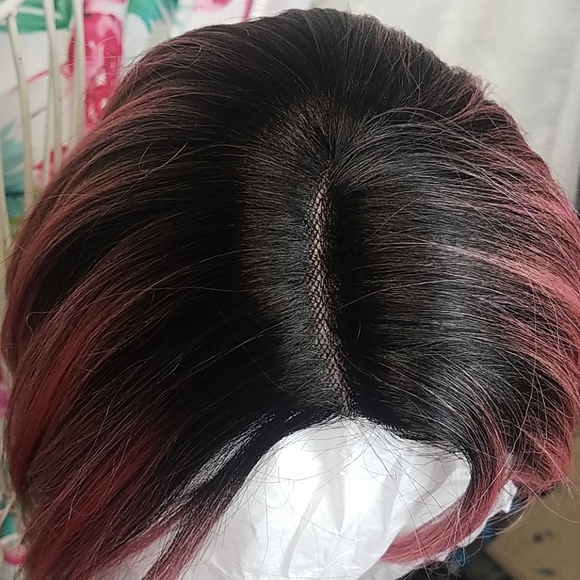 Rose pink wig